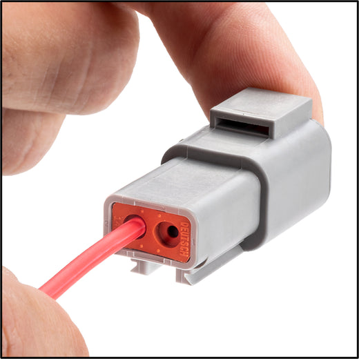 Receptacle housing pin terminals: step 3