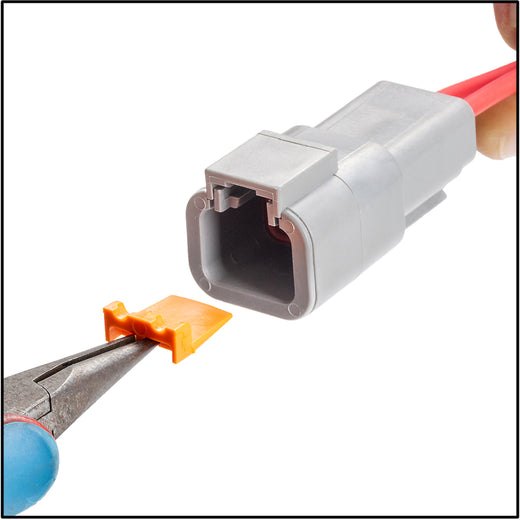 Receptacle housing pin terminals: step 5