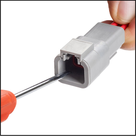 Receptacle housing pin terminals: step 6